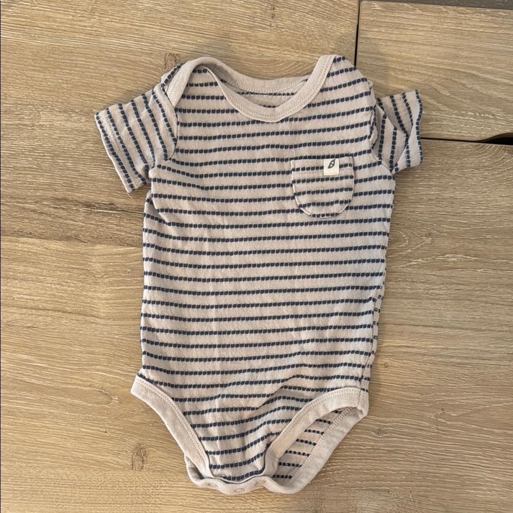 Striped Blue and White Kids One Piece SIZE 18 MONTHS